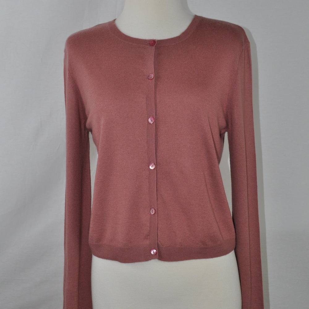 RED VALENTINO Dusty Rose Cashmere Cardigan XL
